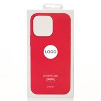 Силиконовый чехол Lux Colors с поддержкой MagSafe для iPhone 14 Pro Red