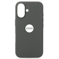 Силиконовый чехол Lux Colors с поддержкой MagSafe для iPhone 16 Stone Gray