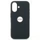 Силиконовый чехол Lux Colors с поддержкой MagSafe для iPhone 16 Black