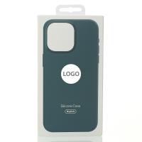 Силиконовый чехол Lux Colors с поддержкой MagSafe для iPhone 16 Pro Max Lake Green