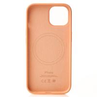 Силиконовый чехол Lux Colors с поддержкой MagSafe для iPhone 15 Orange Sorbet