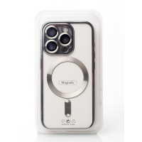 Силіконовий чохол SHINING with MagSafe для iPhone 15 Pro сірий