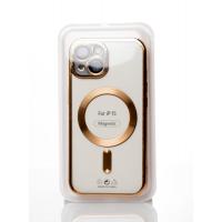 Силіконовий чохол SHINING with MagSafe для iPhone 15 золотий