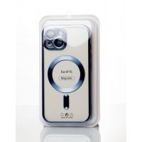 Силіконовий чохол SHINING with MagSafe для iPhone 15 синій
