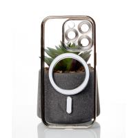 Силиконовый чехол SHINING with MagSafe для iPhone 15 Pro серый