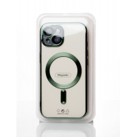 Силиконовый чехол SHINING with MagSafe для iPhone 14 зеленый