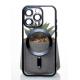 Силиконовый чехол SHINING with MagSafe для iPhone 15 Pro Max темно-синий