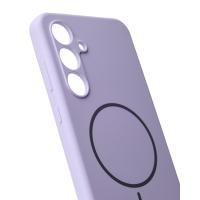 Силиконовый чехол Slim Ring Soft с поддержкой MagSafe для Samsung S24 FE violet