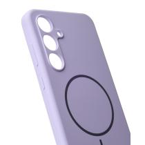 Силиконовый чехол Slim Ring Soft с поддержкой MagSafe для Samsung S24 FE violet