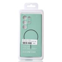 Силиконовый чехол Slim Ring Soft с поддержкой MagSafe для Samsung S24 Ultra succulent
