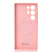 Силиконовый чехол Slim Ring Soft с поддержкой MagSafe для Samsung S24 Ultra pink