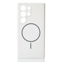 Силиконовый чехол Slim Ring Soft с поддержкой MagSafe для Samsung S24 Ultra white