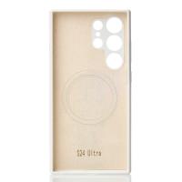 Силиконовый чехол Slim Ring Soft с поддержкой MagSafe для Samsung S24 Ultra white