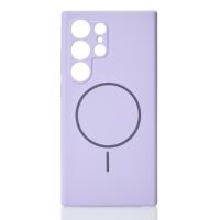 Силиконовый чехол Slim Ring Soft с поддержкой MagSafe для Samsung S24 Ultra violet