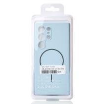 Силиконовый чехол Slim Ring Soft с поддержкой MagSafe для Samsung S24 Ultra blue fog