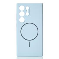 Силиконовый чехол Slim Ring Soft с поддержкой MagSafe для Samsung S24 Ultra blue fog