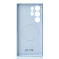 Силиконовый чехол Slim Ring Soft с поддержкой MagSafe для Samsung S24 Ultra blue fog