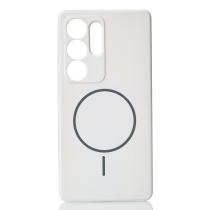 Силиконовый чехол Slim Ring Soft с поддержкой MagSafe для Samsung S25 Ultra white