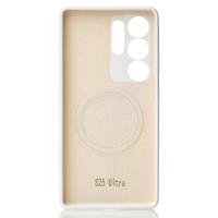 Силиконовый чехол Slim Ring Soft с поддержкой MagSafe для Samsung S25 Ultra white