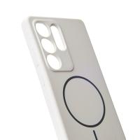 Силиконовый чехол Slim Ring Soft с поддержкой MagSafe для Samsung S25 Ultra white