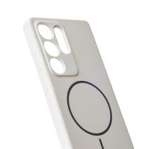 Силиконовый чехол Slim Ring Soft с поддержкой MagSafe для Samsung S25 Ultra white