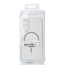 Силиконовый чехол Slim Ring Soft с поддержкой MagSafe для Samsung S25 Edge white