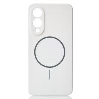 Силиконовый чехол Slim Ring Soft с поддержкой MagSafe для Samsung S25 Edge white