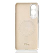 Силиконовый чехол Slim Ring Soft с поддержкой MagSafe для Samsung S25 Edge white