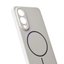 Силиконовый чехол Slim Ring Soft с поддержкой MagSafe для Samsung S25 Edge white