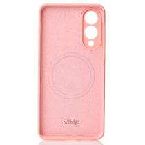 Силиконовый чехол Slim Ring Soft с поддержкой MagSafe для Samsung S25 Edge pink