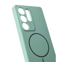 Силиконовый чехол Slim Ring Soft с поддержкой MagSafe для Samsung S25 Ultra succulent