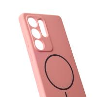 Силиконовый чехол Slim Ring Soft с поддержкой MagSafe для Samsung S25 Ultra pink