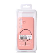 Силиконовый чехол Slim Ring Soft с поддержкой MagSafe для Samsung S25 pink