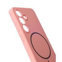 Силиконовый чехол Slim Ring Soft с поддержкой MagSafe для Samsung S25 pink