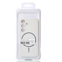 Силиконовый чехол Slim Ring Soft с поддержкой MagSafe для Samsung S25 white