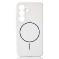Силиконовый чехол Slim Ring Soft с поддержкой MagSafe для Samsung S25 white
