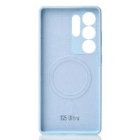 Силиконовый чехол Slim Ring Soft с поддержкой MagSafe для Samsung S25 Ultra blue fog