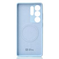 Силиконовый чехол Slim Ring Soft с поддержкой MagSafe для Samsung S25 Ultra blue fog