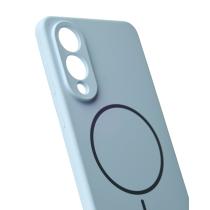 Силиконовый чехол Slim Ring Soft с поддержкой MagSafe для Samsung S25 Edge blue fog