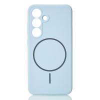 Силиконовый чехол Slim Ring Soft с поддержкой MagSafe для Samsung S25 blue fog