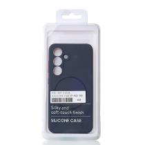 Силиконовый чехол Slim Ring Soft с поддержкой MagSafe для Samsung S25 dark blue