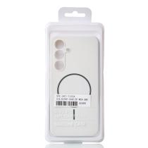 Силиконовый чехол Slim Ring Soft с поддержкой MagSafe для Samsung S24 FE white