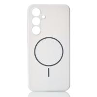 Силиконовый чехол Slim Ring Soft с поддержкой MagSafe для Samsung S24 FE white