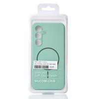 Силиконовый чехол Slim Ring Soft с поддержкой MagSafe для Samsung S24 FE succulent