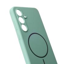 Силиконовый чехол Slim Ring Soft с поддержкой MagSafe для Samsung S24 FE succulent