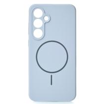 Силиконовый чехол Slim Ring Soft с поддержкой MagSafe для Samsung S24 FE blue fog