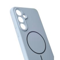 Силиконовый чехол Slim Ring Soft с поддержкой MagSafe для Samsung S24 FE blue fog