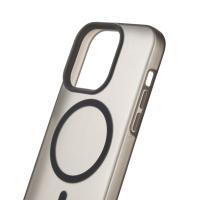 Силиконовый чехол SOFT MATT с поддержкой MagSafe для iPhone 15 Pro Max black