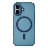 Силиконовый чехол SOFT MATT с поддержкой MagSafe для iPhone 16 dark blue