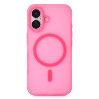 Силиконовый чехол SOFT MATT с поддержкой MagSafe для iPhone 16 rose red